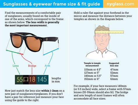 Sunglasses and Glasses Size Guide [+Size Chart] .